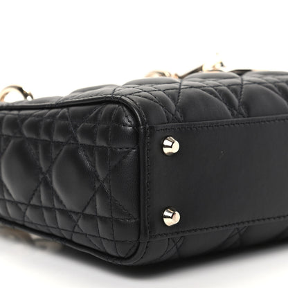 Christian Dior Lambskin Cannage Mini Lady Dior Black 6 of 10