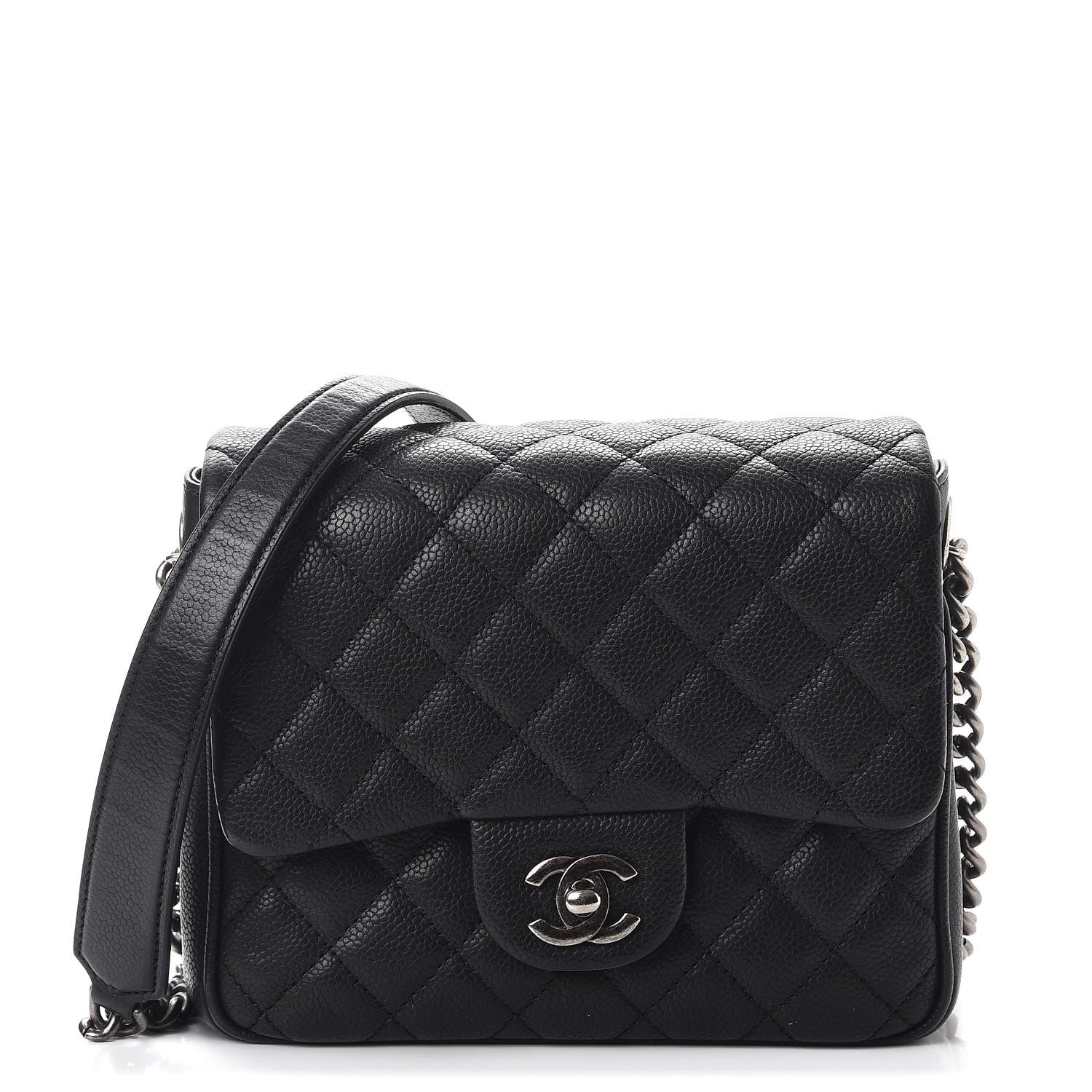 Chanel Caviar Quilted Small Rock In Rome Flap Black 1 of 9