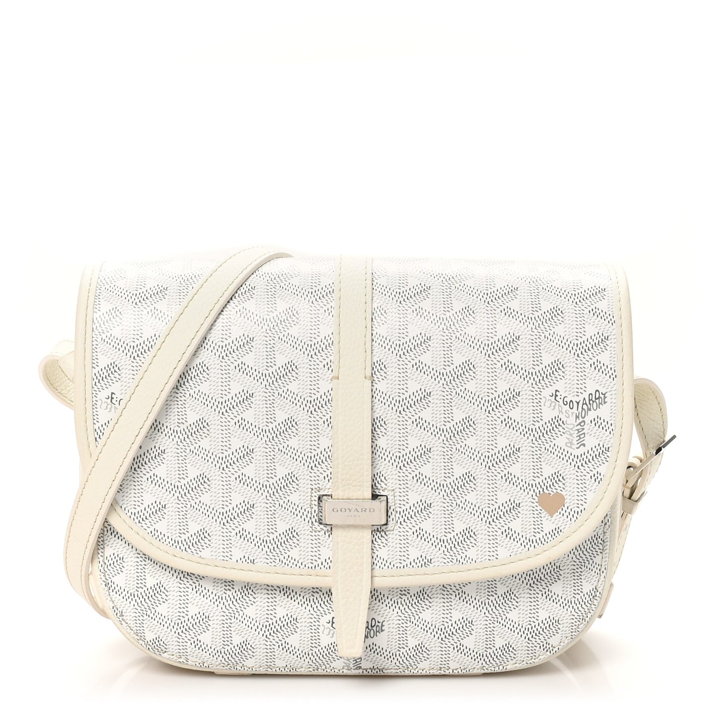 Goyardine Belvedere II PM Messenger Bag White