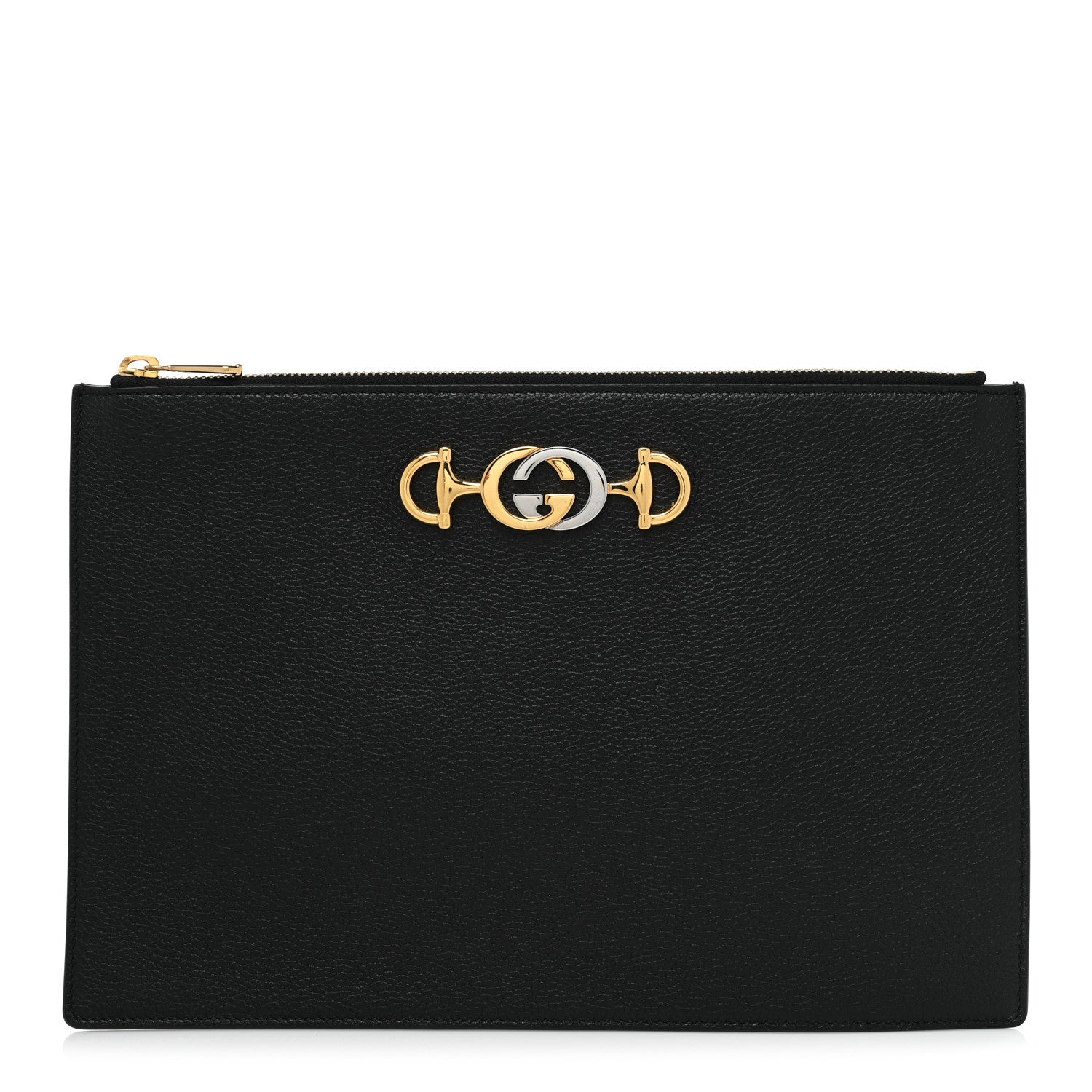 Gucci Grainy Calfskin Zumi Pouch Black 1 of 8