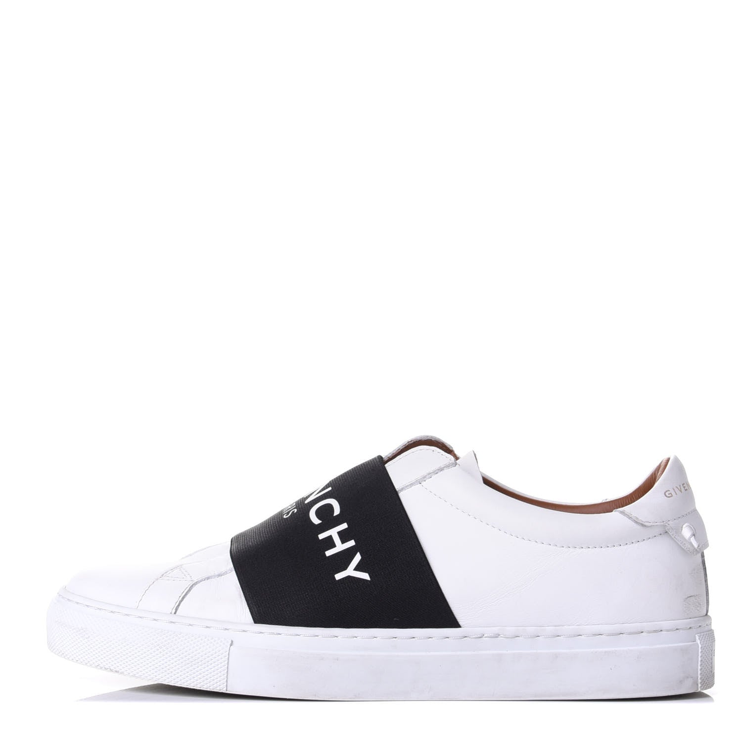 Givenchy Calfskin Band Logo Womens Urban Street Sneakers 37.5 White Black 1 of 10