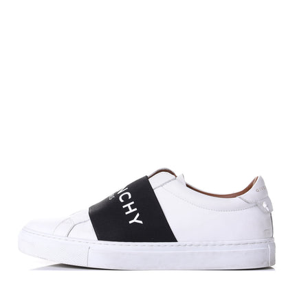 Givenchy Calfskin Band Logo Womens Urban Street Sneakers 37.5 White Black 1 of 10