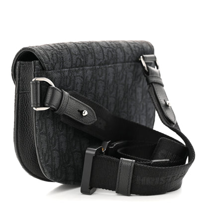 Christian Dior Oblique Saddle Messenger Pouch Black Blue 3 of 10