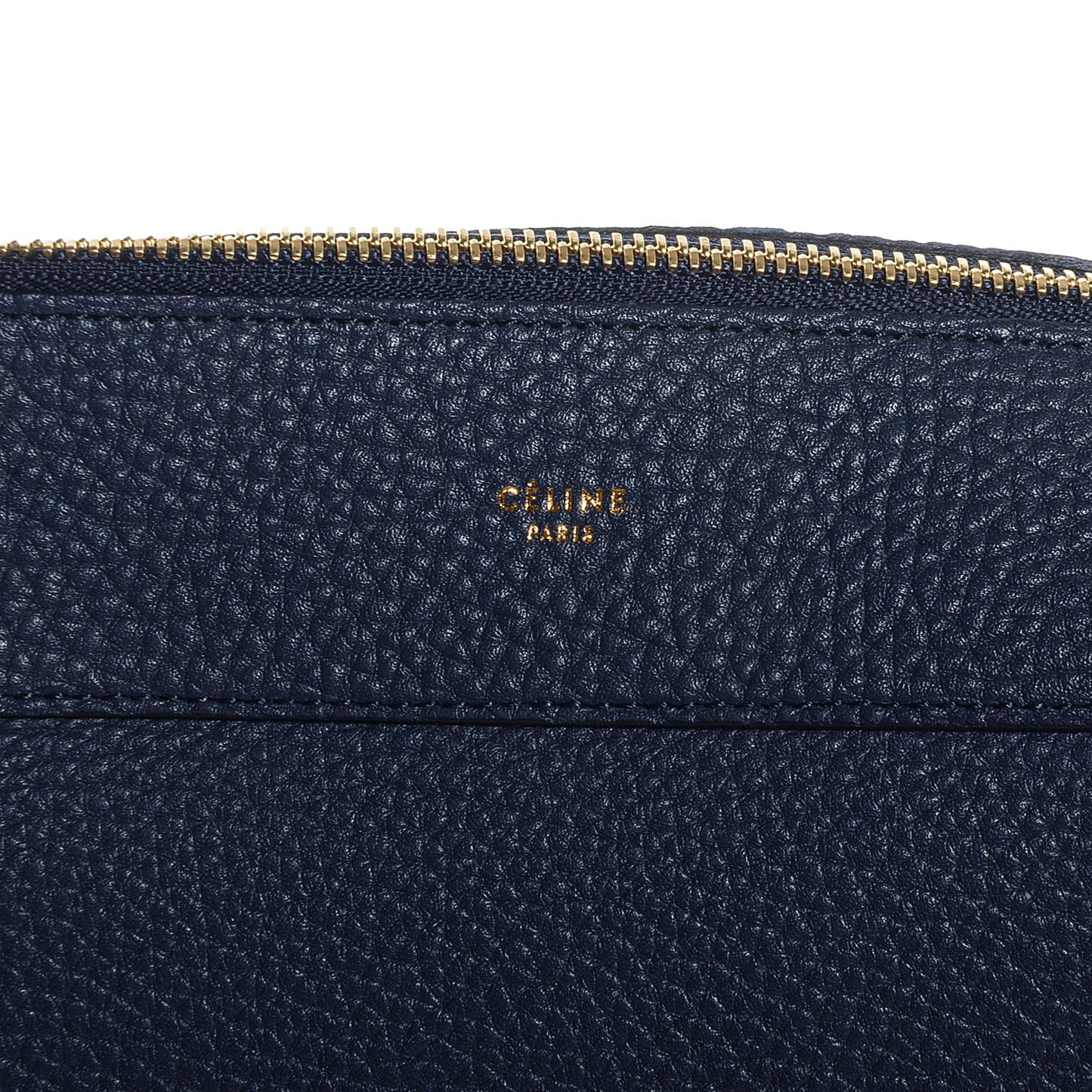 Bullhide Calfskin Medium Ring Bag Navy Blue