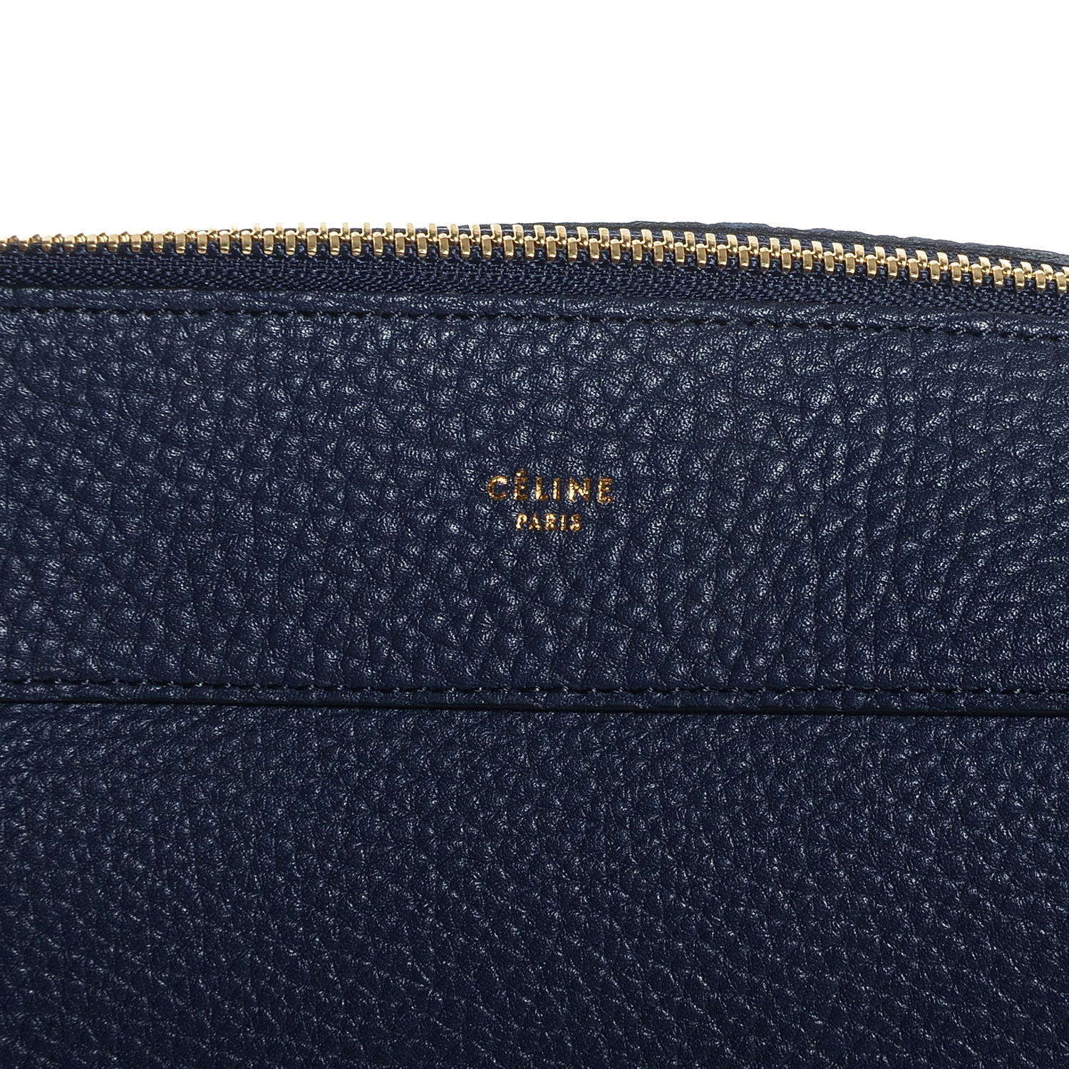 Celine Bullhide Calfskin Medium Ring Bag Navy Blue 8 of 8