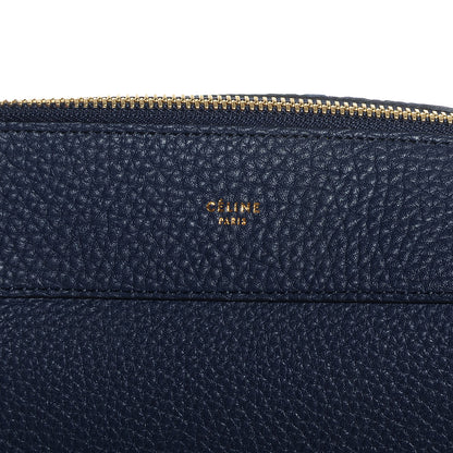 Celine Bullhide Calfskin Medium Ring Bag Navy Blue 8 of 8