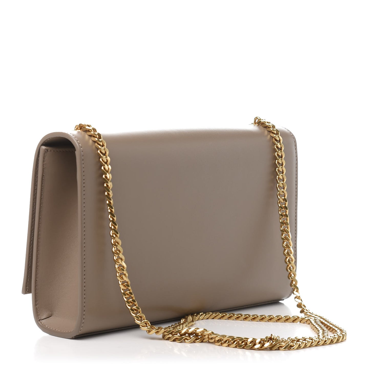 Smooth Calfskin Medium Classic Monogram Kate Tassel Satchel Dark Beige