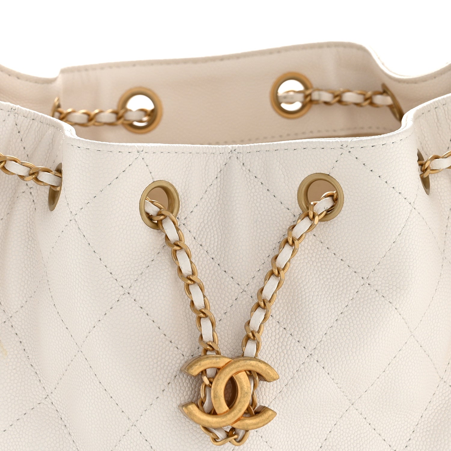 Chanel Caviar Quilted Small Chanel 25 Handbag White 8 of 10