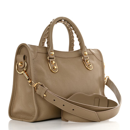 Balenciaga Chevre Gold Metallic Edge Hardware S City Beige Latte 4 of 10
