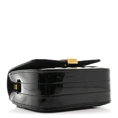 Saint Laurent Patent Calfskin Matelasse Monogram Small Vicky Chain Bag Black 3 of 9