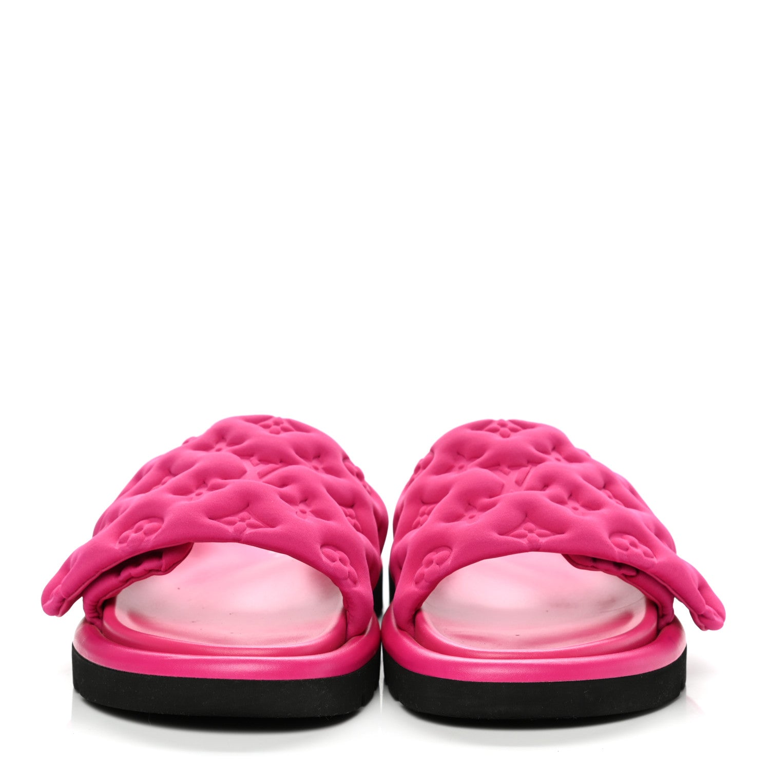 Louis Vuitton Technical Fabric Embossed Monogram Pool Pillow Comfort Mules 37 Fuchsia 2 of 8