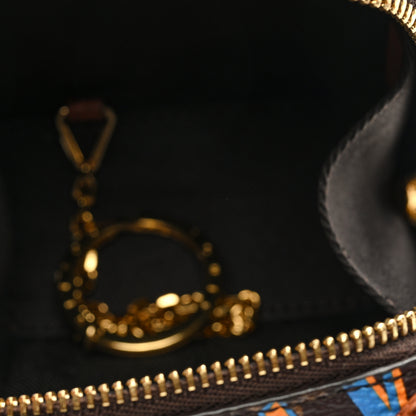 Louis Vuitton X NBA Grained Calfskin Monogram Trunk Backpack Pouch Bag Charm Key Ring Brown Multicolor 5 of 6