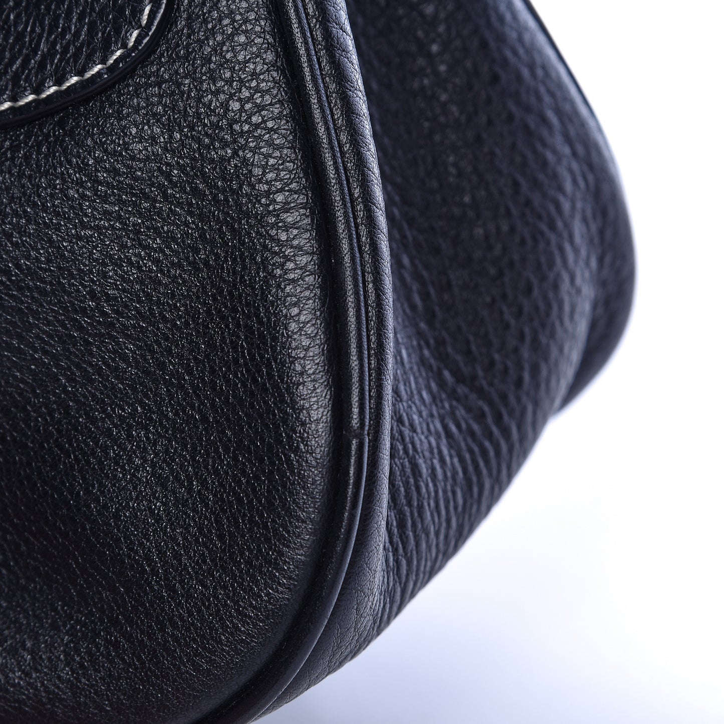 Vitello Daino Box Shoulder Bag Black