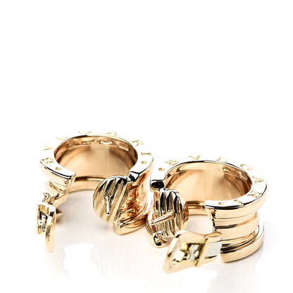 Bulgari 18K Yellow Gold B.Zero1 Hoop Earrings 4 of 6