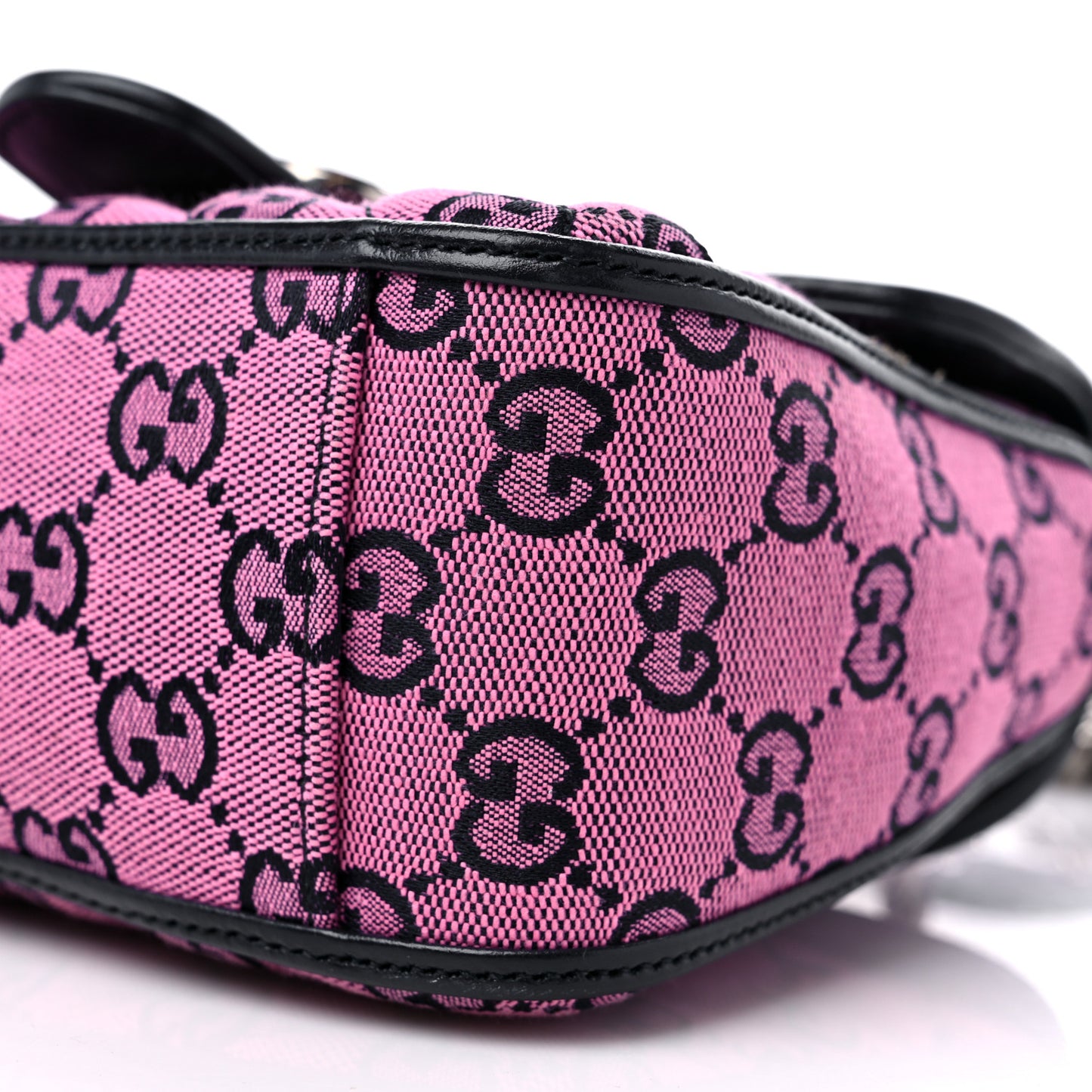 Monogram Multicolor Matelasse Diagonal Mini GG Marmont Top Handle Shoulder Bag Pink Blue
