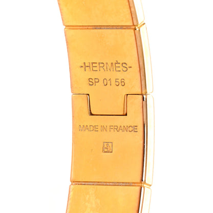 Hermes Enamel Charniere Uni Narrow Hinged Bracelet S Rose Cassatta 4 of 5