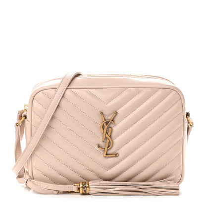 Saint Laurent Calfskin Matelasse Monogram Lou Camera Bag Washed Light Pink 1 of 9