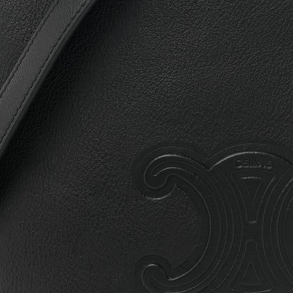 Celine Supple Calfskin Cuir Triomphe Small Heloise Shoulder Bag Black 8 of 12
