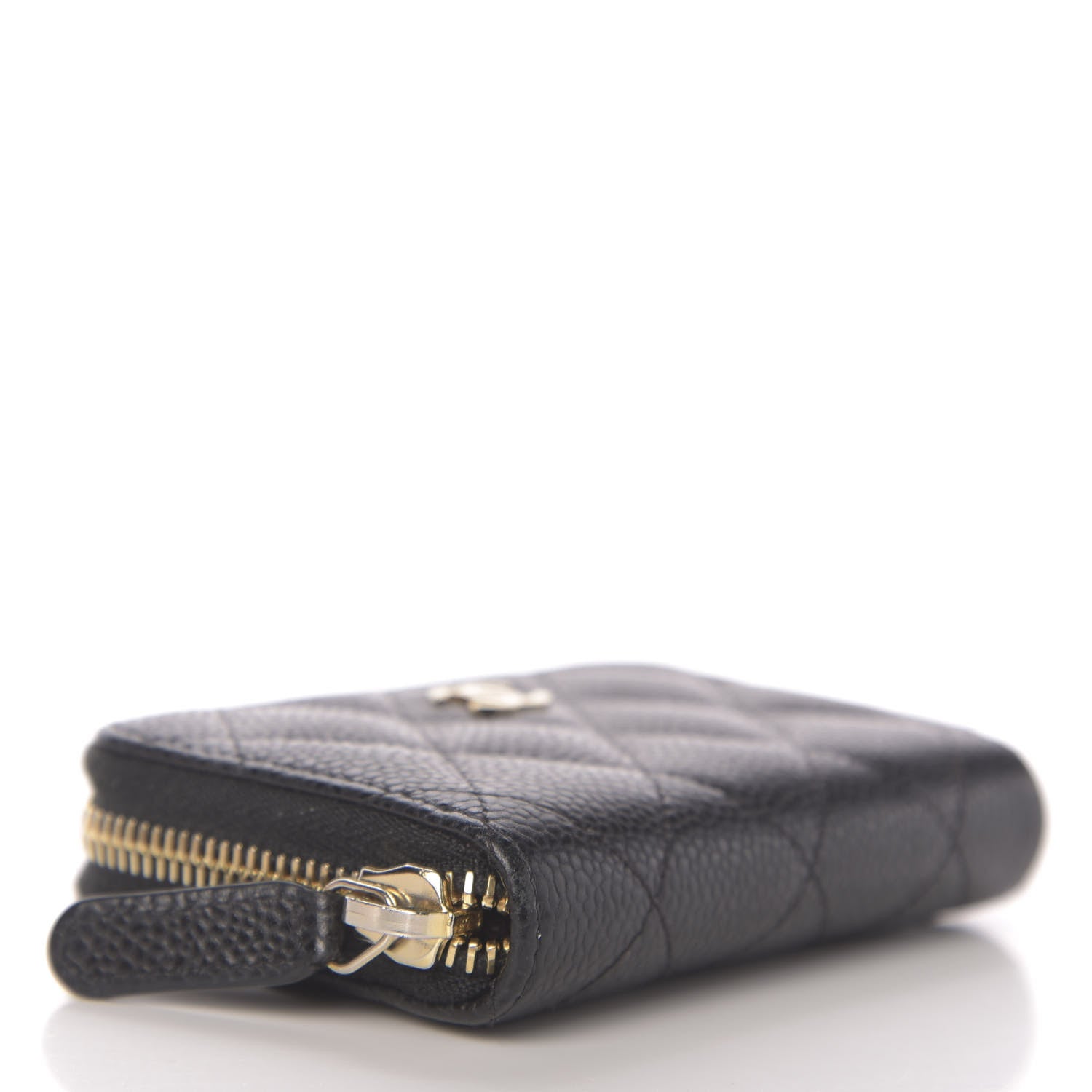 Chanel Caviar Quilted Zip Coin Purse Black 4 of 7