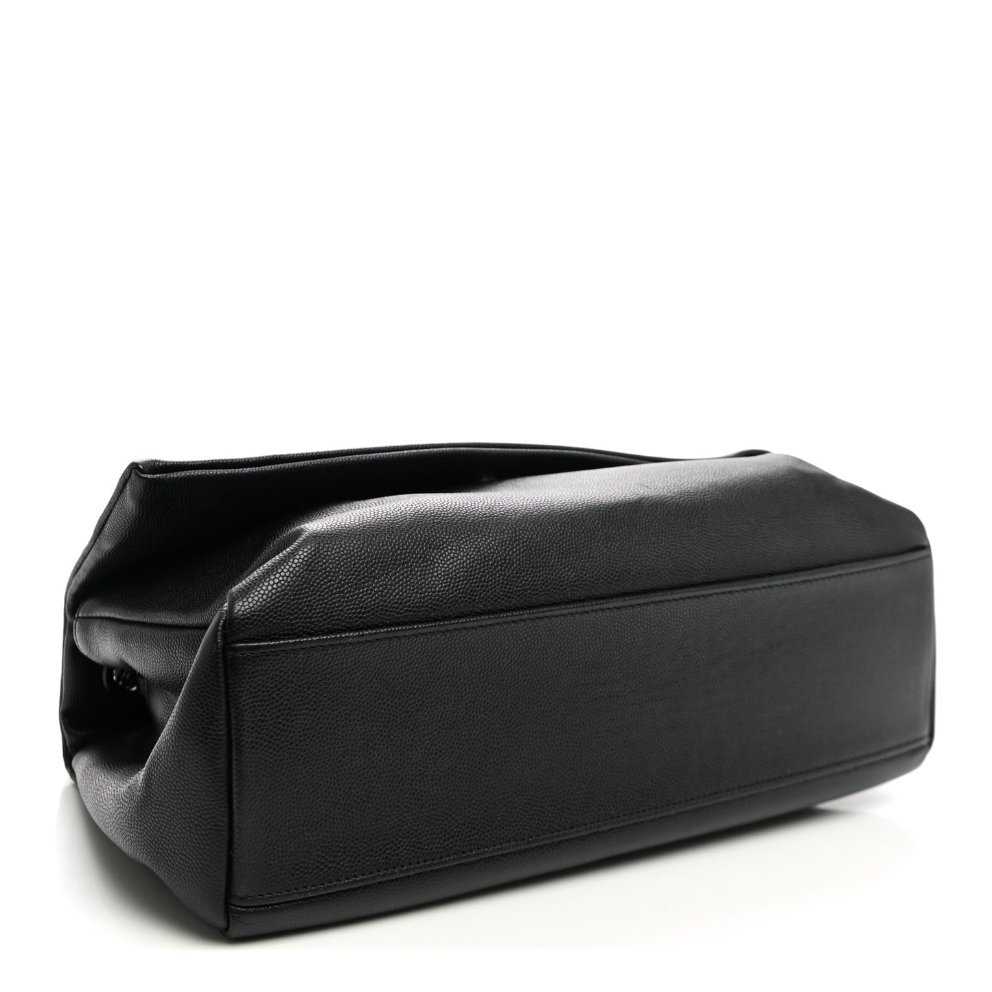 Grain De Poudre Medium West Hollywood Monogram Fold-Over Black