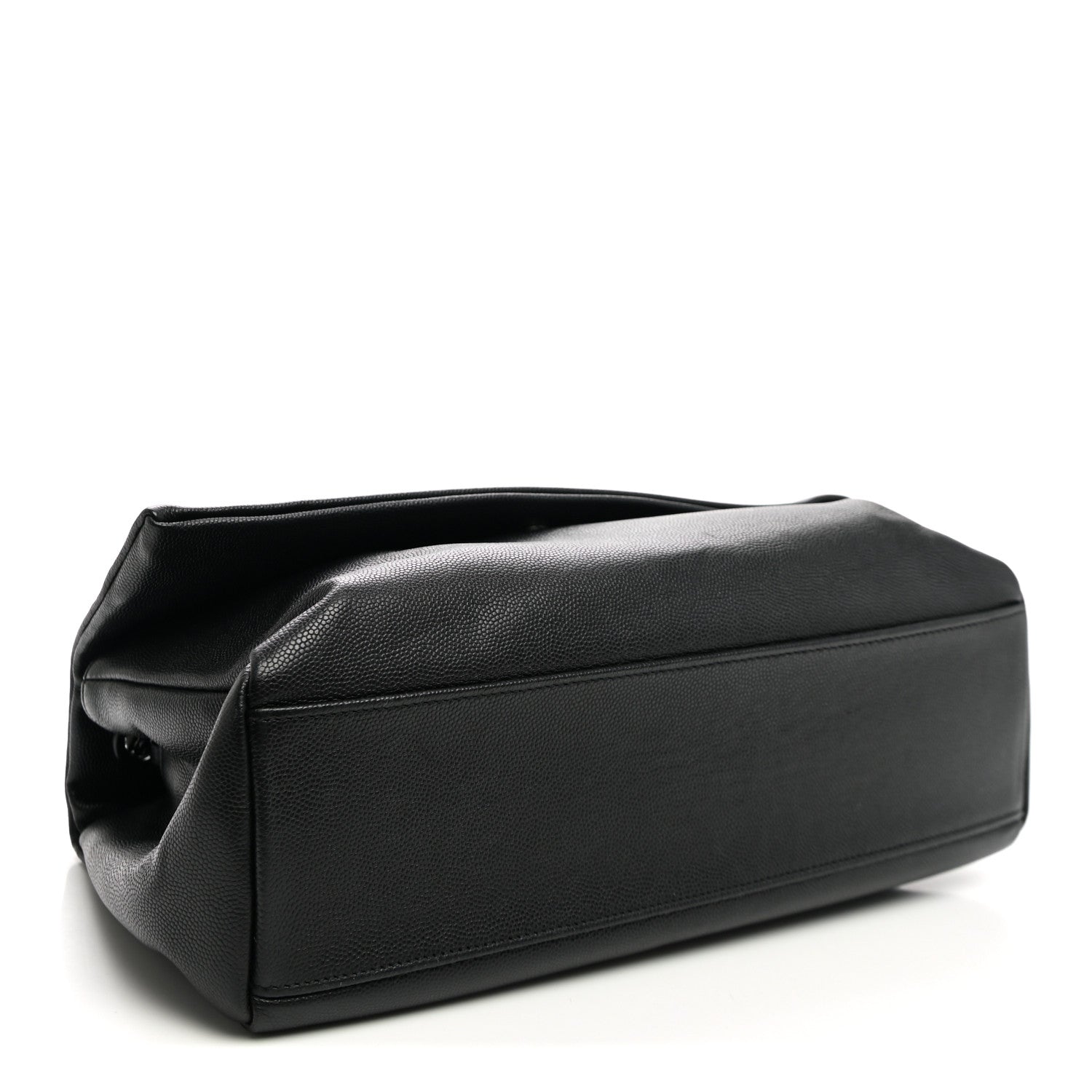 Saint Laurent Grain De Poudre Medium West Hollywood Monogram Fold-Over Black 4 of 9