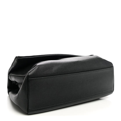 Saint Laurent Grain De Poudre Medium West Hollywood Monogram Fold-Over Black 4 of 9
