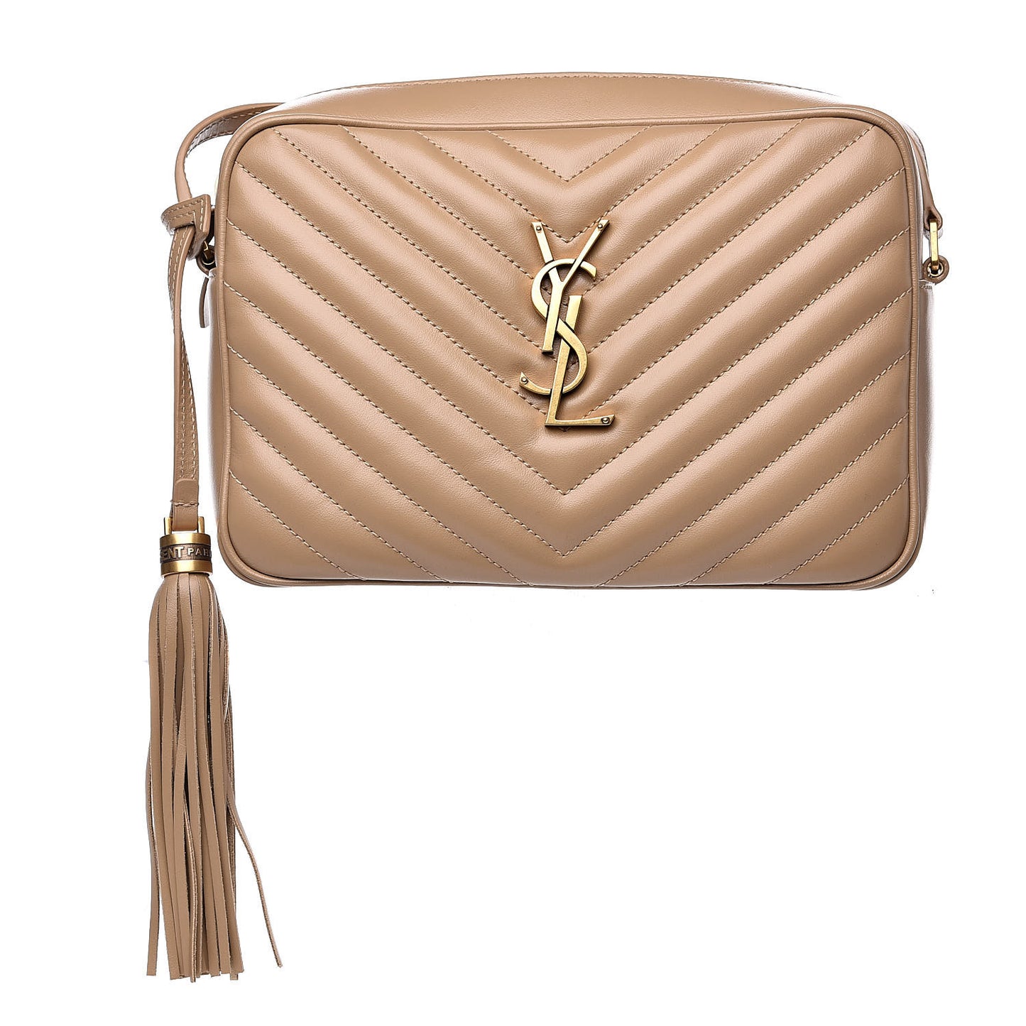 Calfskin Matelasse Monogram Lou Camera Bag Dark Latte