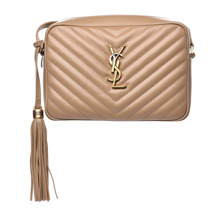 Saint Laurent Calfskin Matelasse Monogram Lou Camera Bag Dark Latte 1 of 10