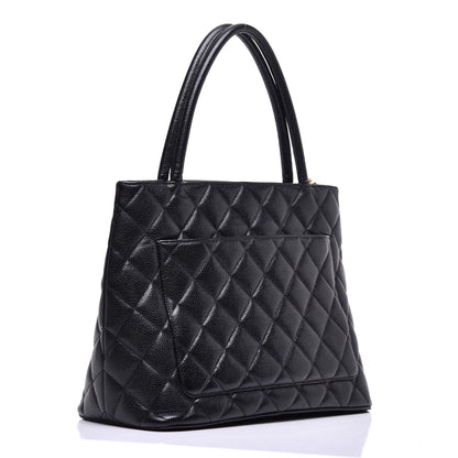 Chanel Caviar Quilted Medallion Tote Black 3 of 10