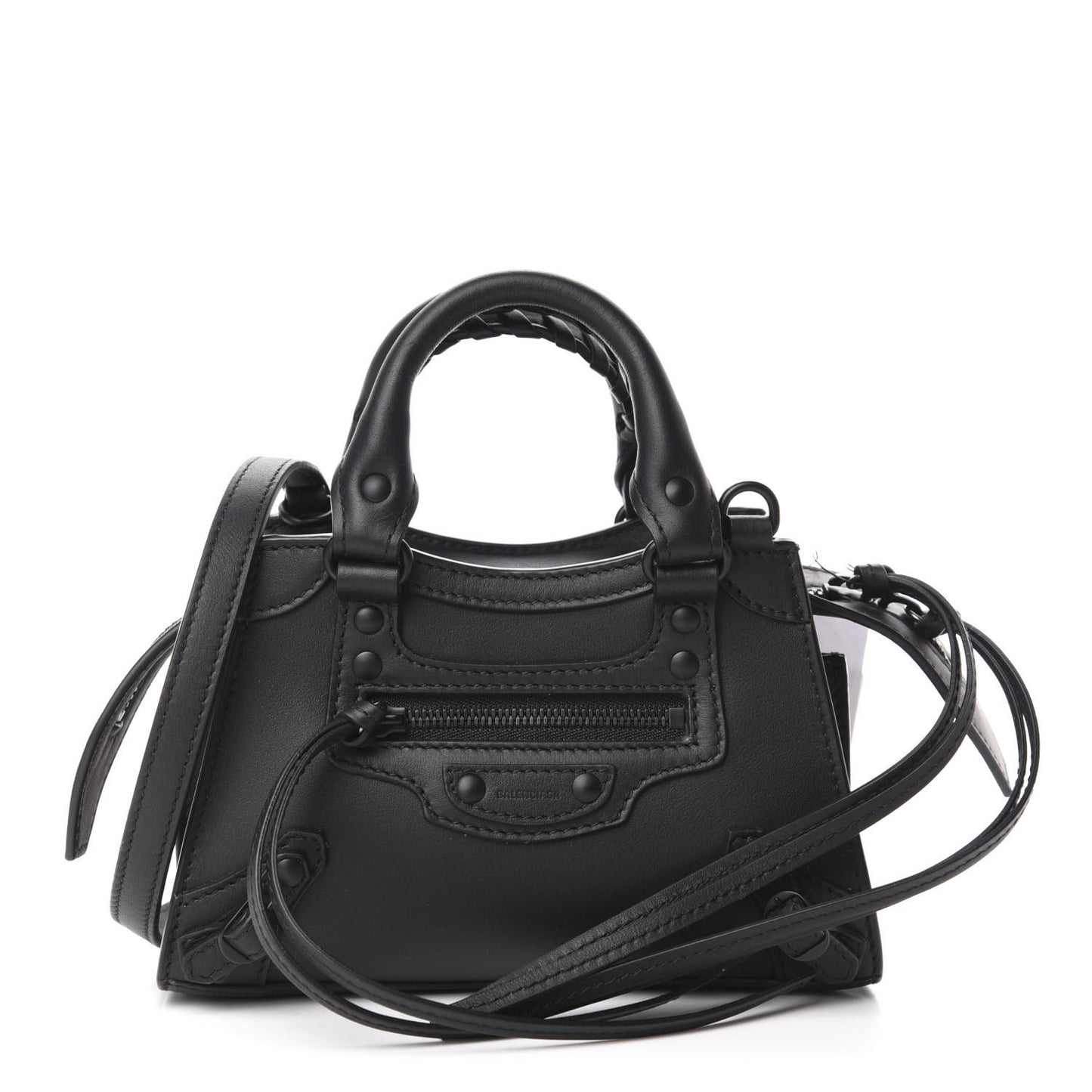 Smooth Calfskin Neo Classic Black Hardware Nano City Crossbody Black