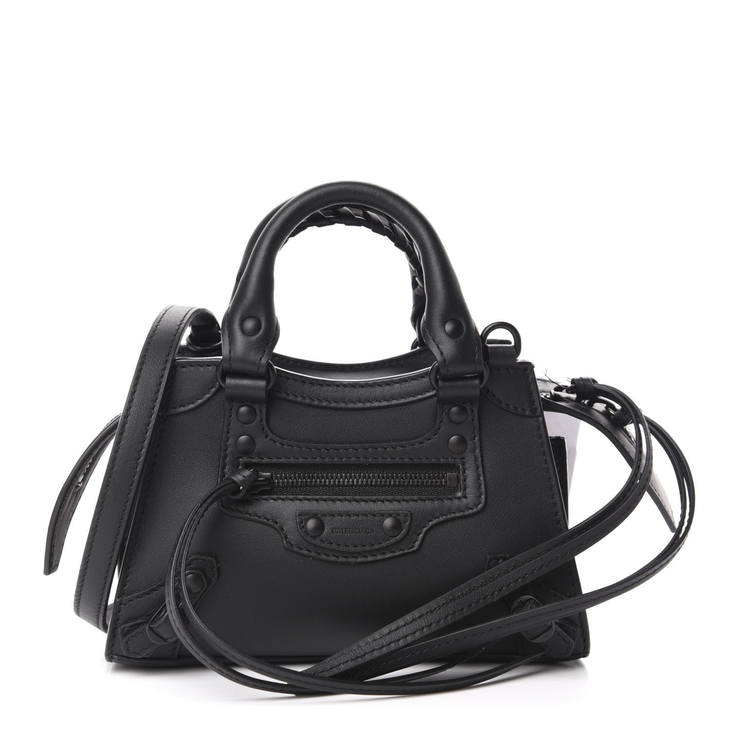 Balenciaga Smooth Calfskin Neo Classic Black Hardware Nano City Crossbody Black 1 of 9