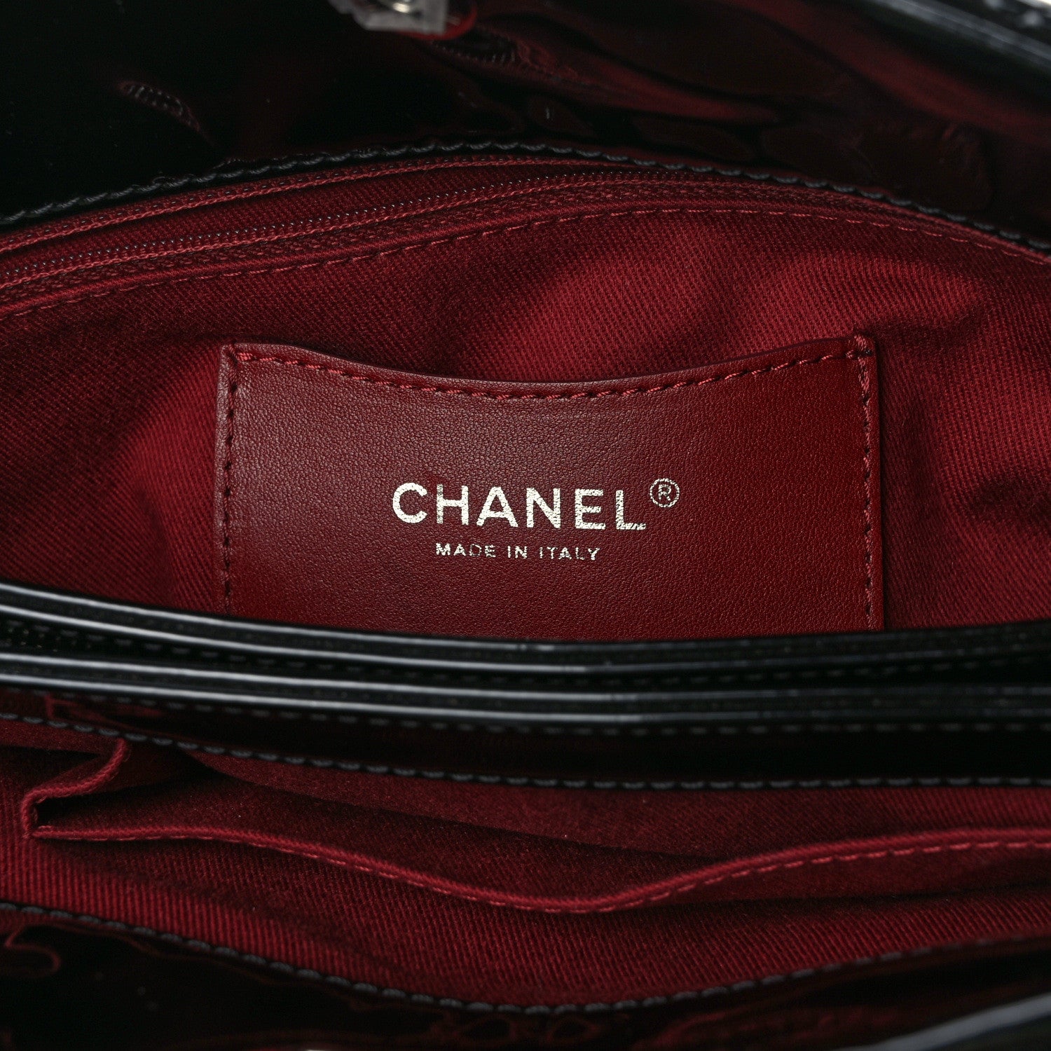 Chanel Patent Quilted Large Just Mademoiselle Bowling Bag Black 7 of 12