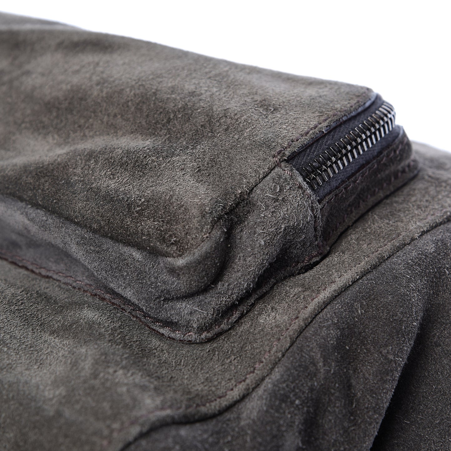 Suede Miss Pocket Satchel Grey