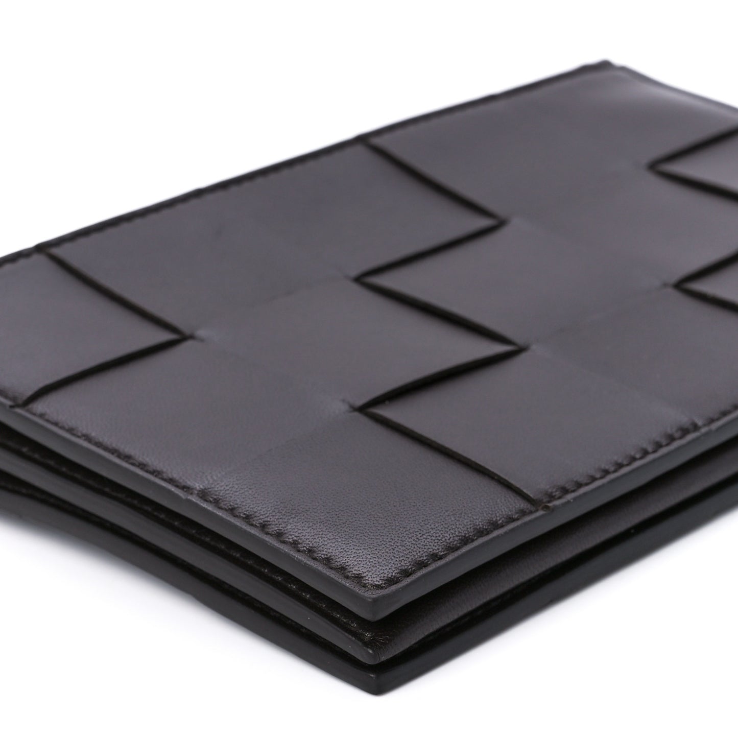 Nappa Maxi Intrecciato Triple Zip Clutch Fondant