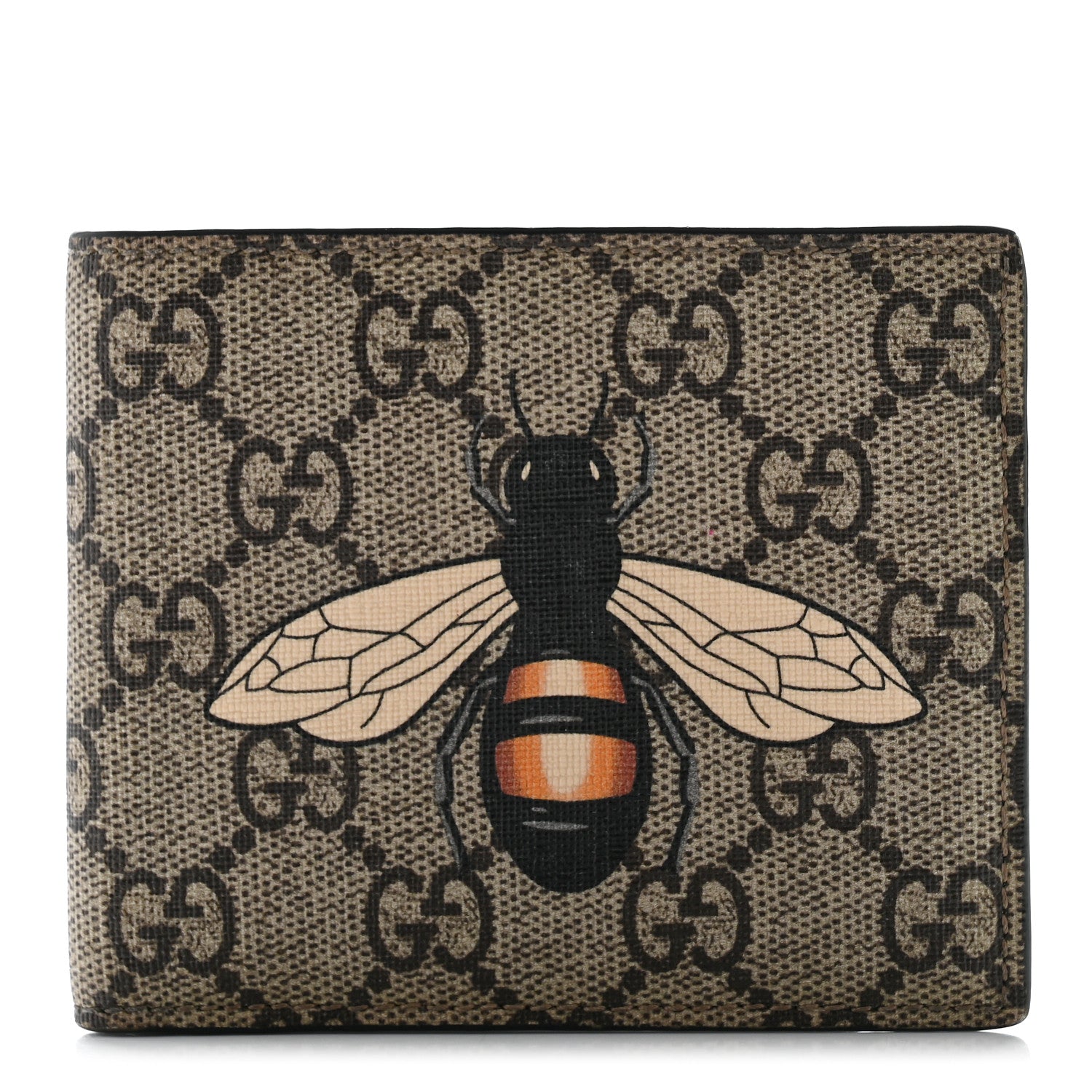 Gucci GG Supreme Monogram Bee Bi-Fold Wallet Beige 1 of 7
