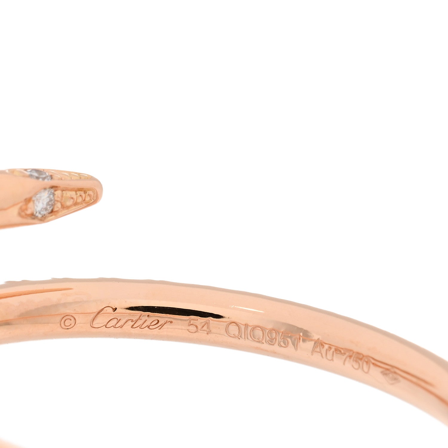 Cartier 18K Pink Gold Diamond Juste Un Clou Paved Ring 54 7 4 of 5