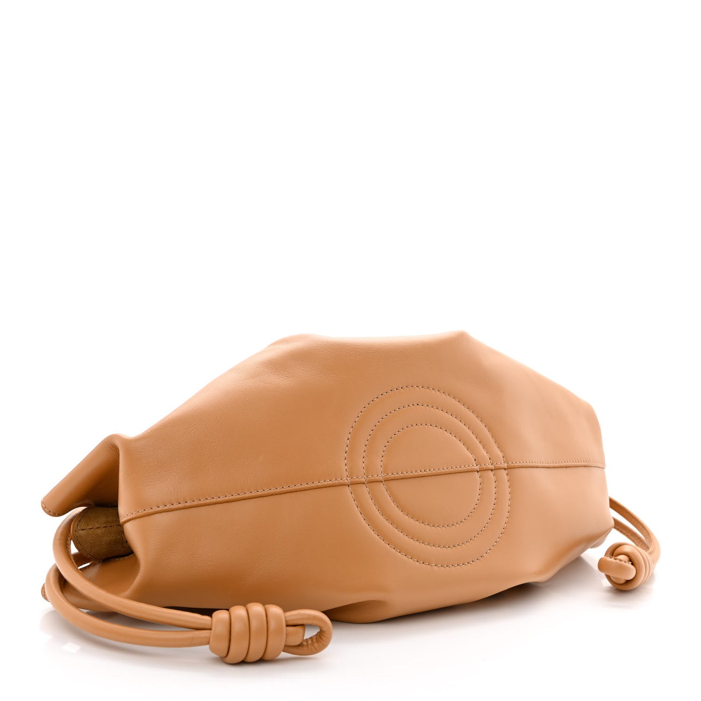 Shiny Nappa Calfskin Paseo Bag Warm Desert