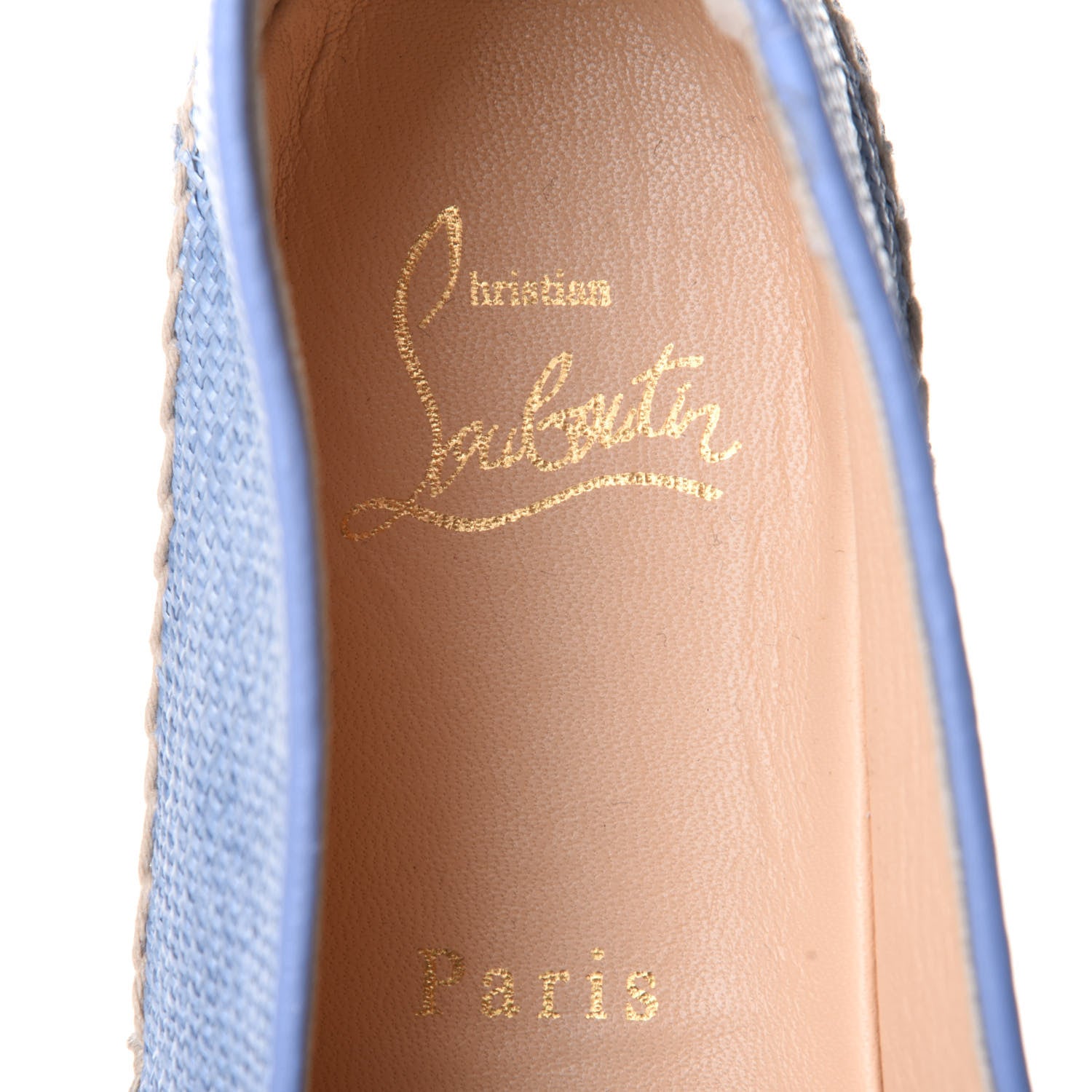 Christian Louboutin Woven Canvas Appliquéd Nanou Orlato Donna Flat Espadrilles 39 Jeans 9 of 11