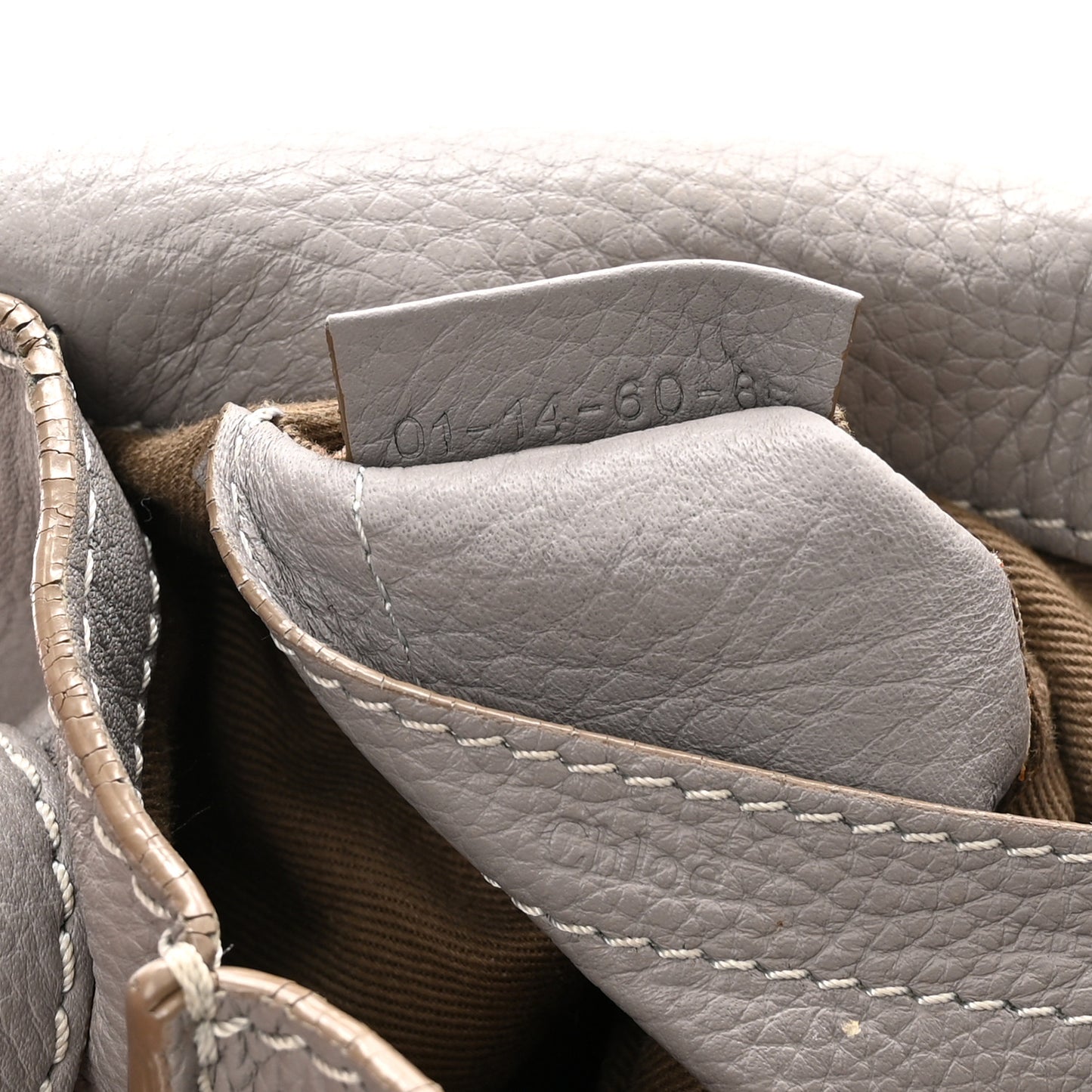 Calfskin Mini Marcie Round Crossbody Bag Grey