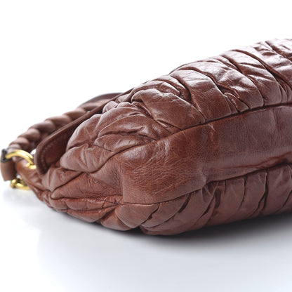 Miu Miu Nappa Matelasse Coffer Hobo Brown 6 of 9
