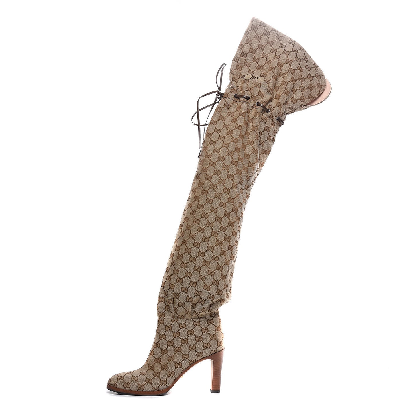 Monogram Over The Knee Boots 39 Brown