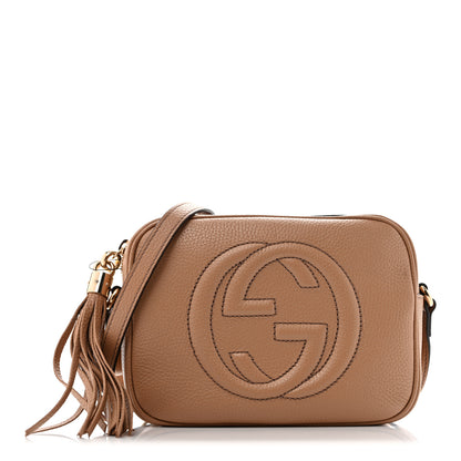 Gucci Pebbled Calfskin Small Soho Disco Bag Camelia 1 of 13