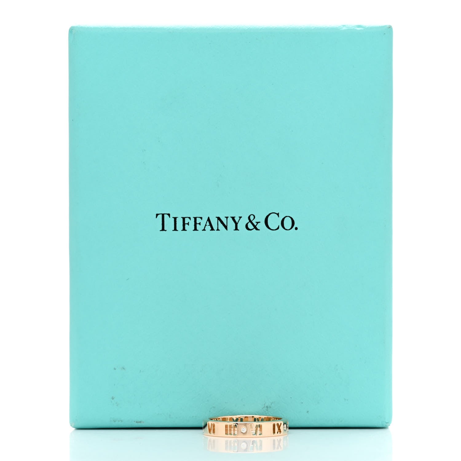 Tiffany 18K Rose Gold Diamond Atlas Pierced Ring 54 6.75 5 of 5