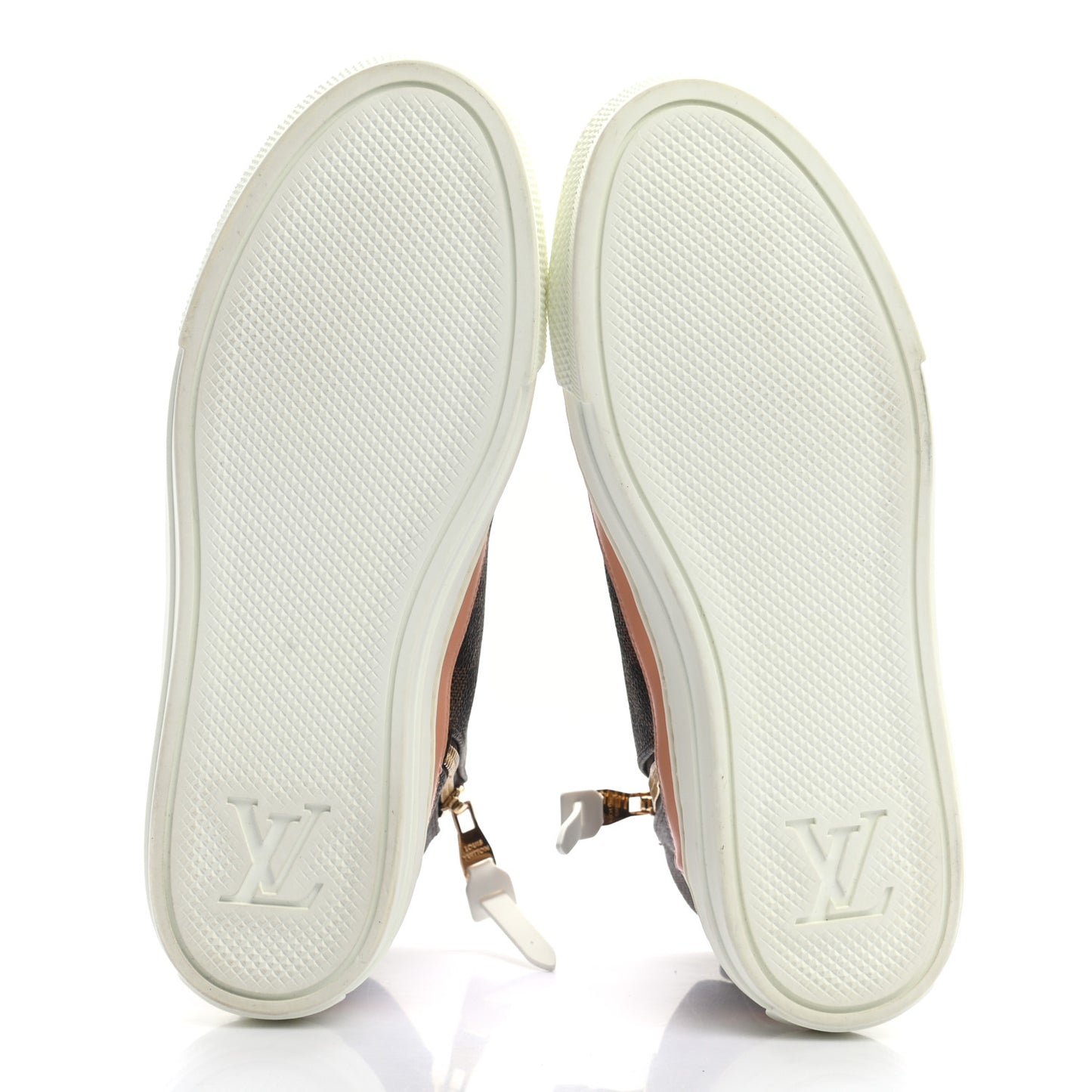 Damier Ebene Stellar High Top Sneakers 35 Venus Pink