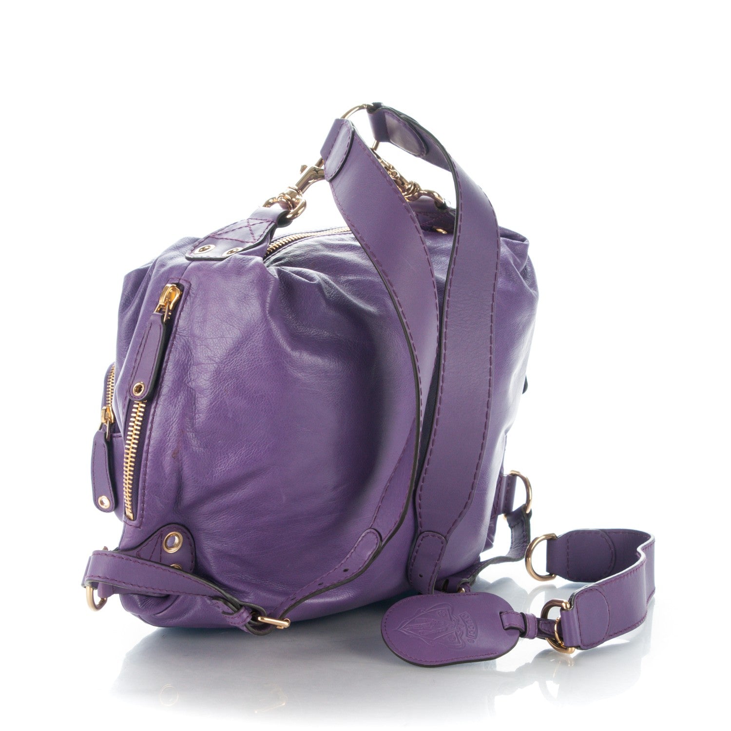 Gucci Calfskin Medium Darwin Convertible Backpack Purple 4 of 9