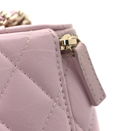 Chanel Shiny Lambskin Quilted Top Handle Vanity Case With Chain Pink 13 of 13