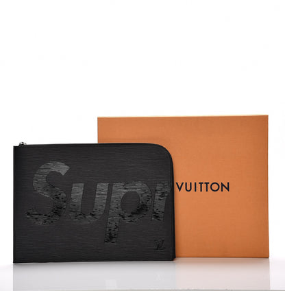 Louis Vuitton X SUPREME Epi Pochette Jour GM Black 8 of 8