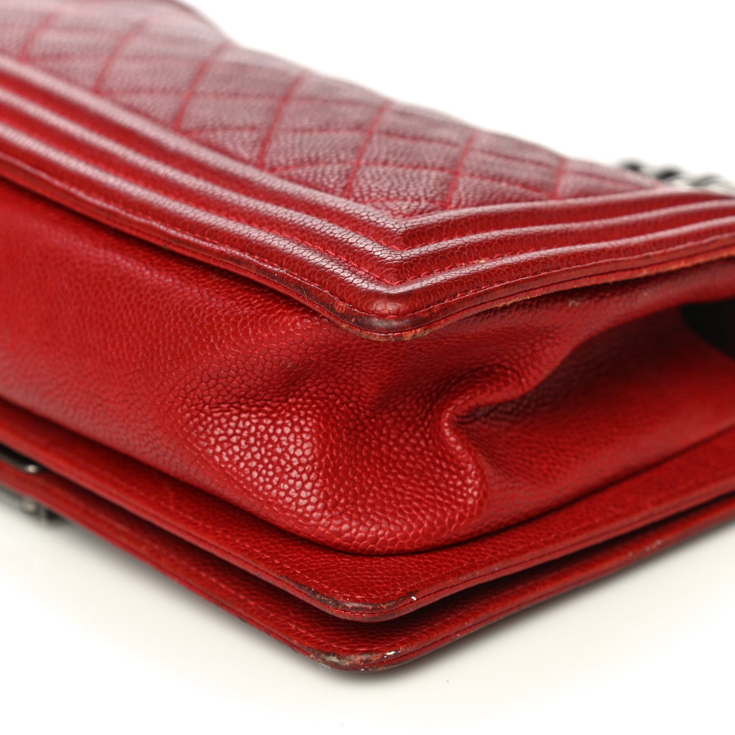 Chanel Caviar Quilted Medium Boy Flap Red 12 of 37