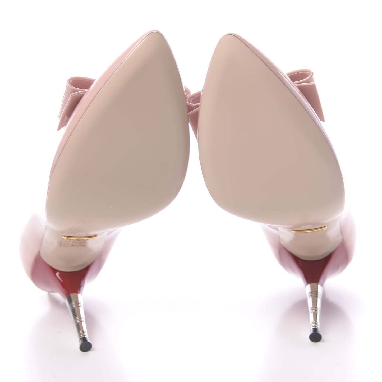 Patent GG Bow Sadie Spike High Heel Pumps 38 Perfect Pink