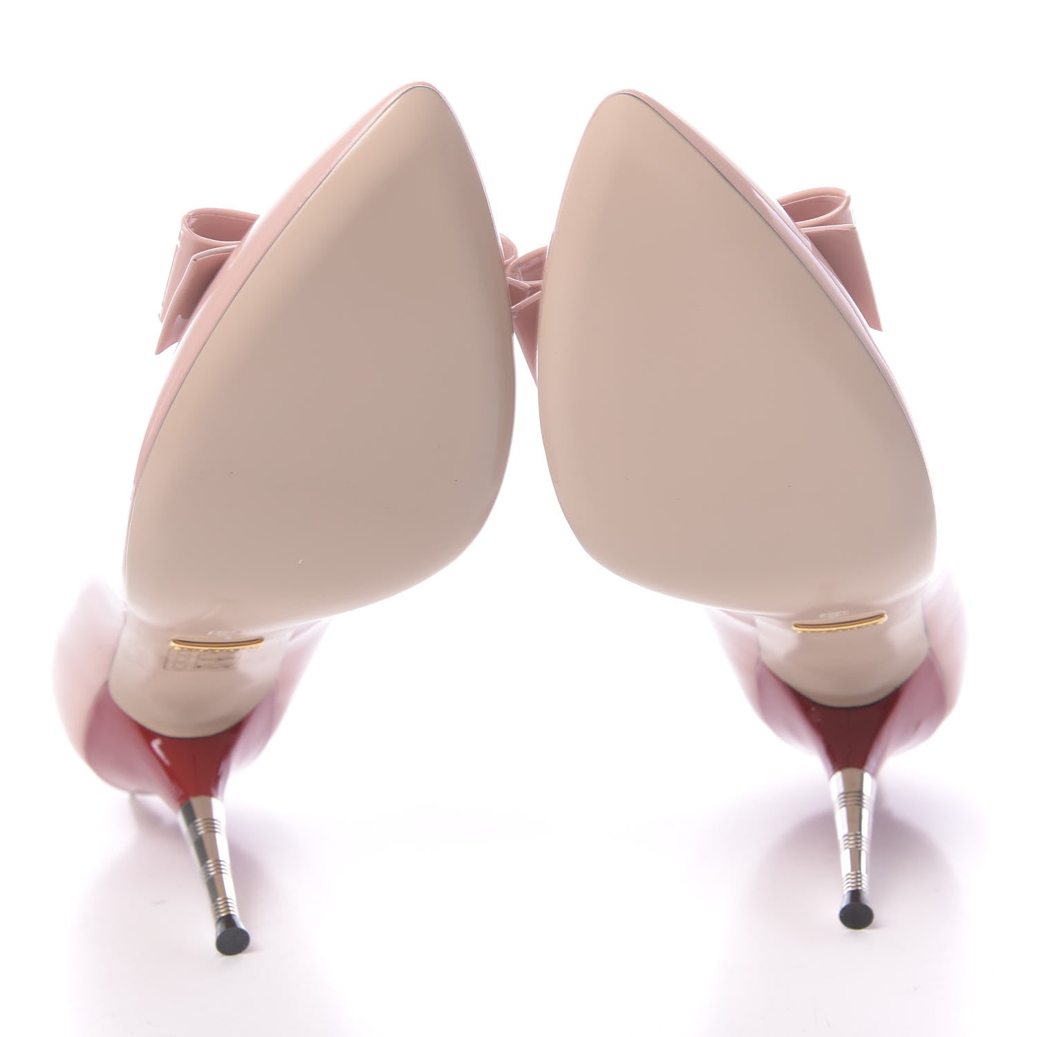 Gucci Patent GG Bow Sadie Spike High Heel Pumps 38 Perfect Pink 5 of 9